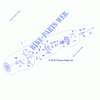 TREN, PRIMARY EMBRAGUE   R11WH50AG/AH/AR (49RGREMBRAGUEDRV11500EFI) para Polaris RANGER 4X4 500 CREW 2011