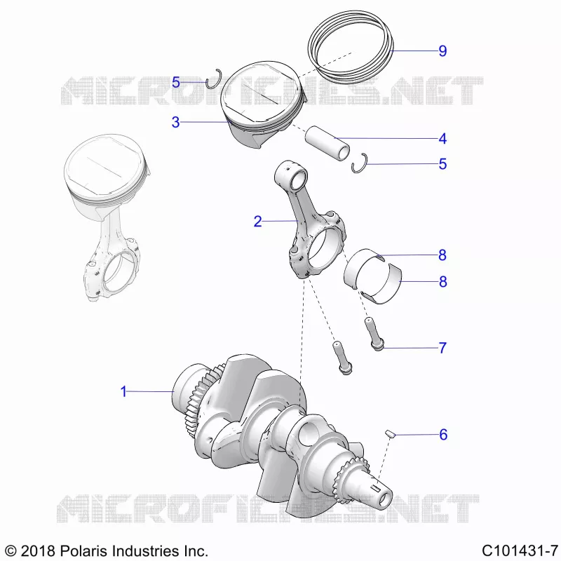 ENGINE, CIGUEÑAL AND PISTON
