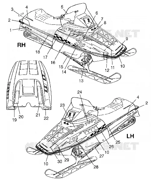 ETIQUETAS 700 XC 0981766 and EUROPEAN 700 XC E981766 (4944154415A011)