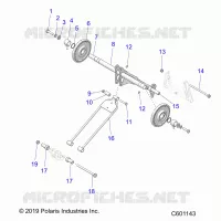 SUSPENSION, TRASERO ARM PAR