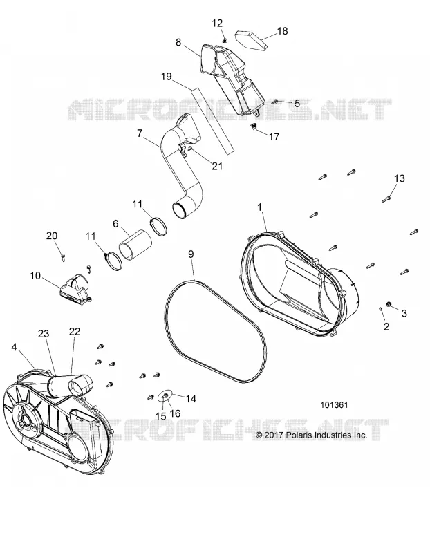 TREN, CLUTCH COVER AND DUCTING