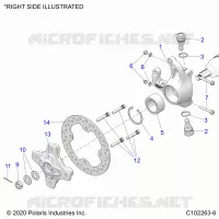 SUSPENSIÃ“N DELANTERA HUB, KNUCKLE AND BRAKE DISC