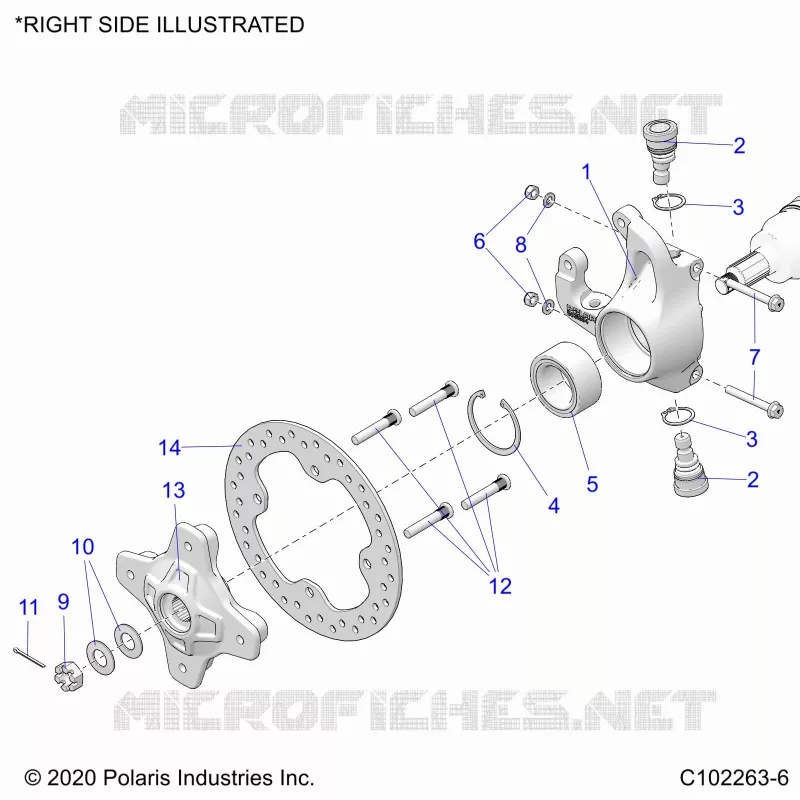 SUSPENSIÃ“N DELANTERA HUB, KNUCKLE AND BRAKE DISC