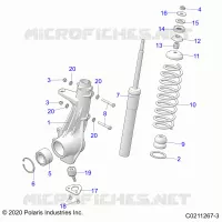 SUSPENSION, PUNTAL DELANTERO