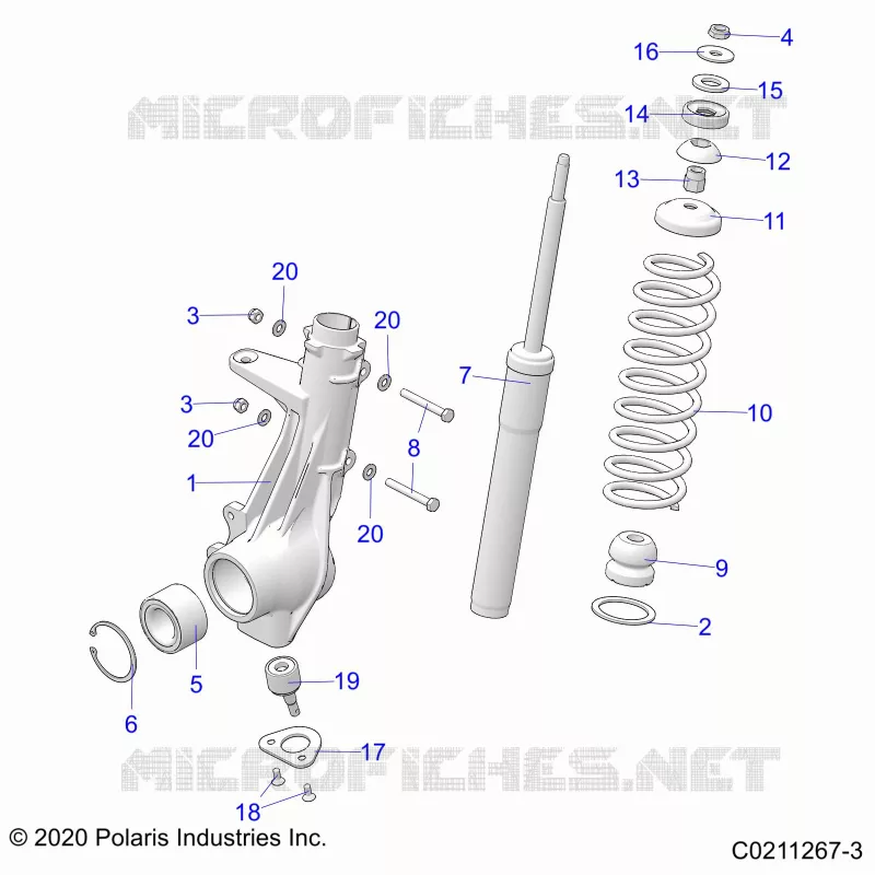 SUSPENSION, PUNTAL DELANTERO