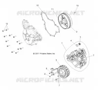 MOTOR, STATOR AND COVER