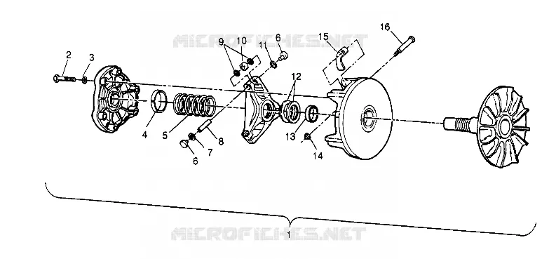 Embrague ASSEMBLY Sport 400L W958540 (4930133013B011)