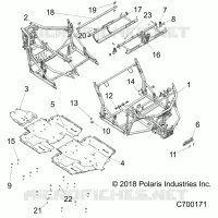 CHASSIS, MARCO PRINCIPAL AND SKID PLATES