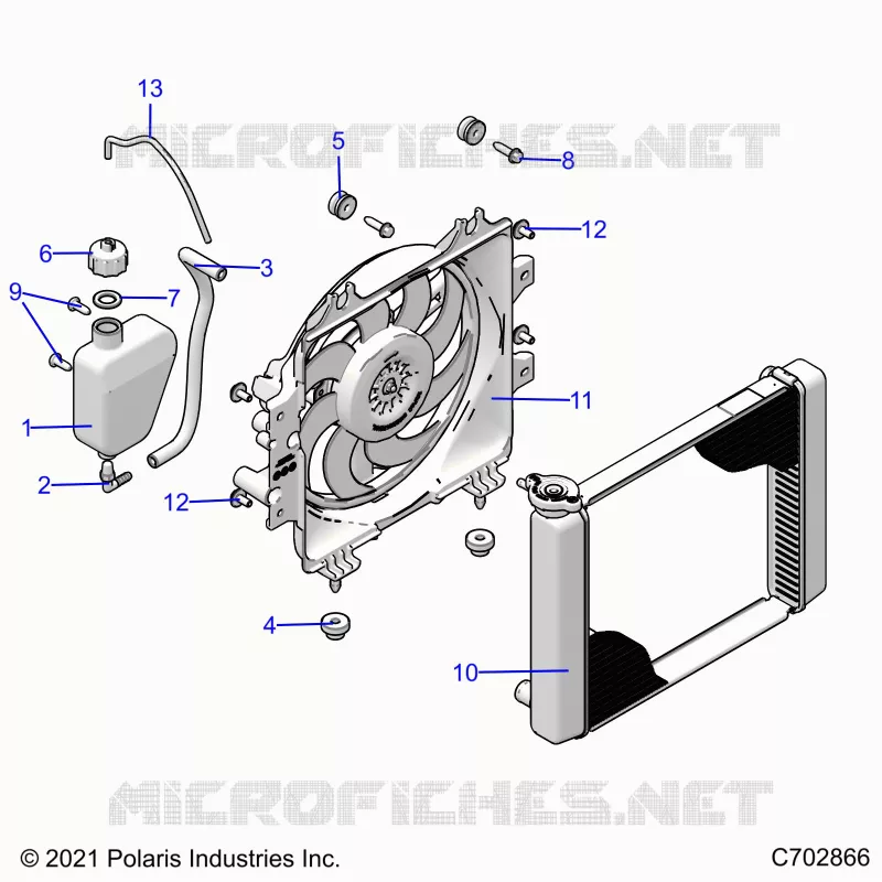 ENGINE, SISTEMA DE REFRIGERACIÃ“N, RADIATOR, FAN & OVERFLOW BOTTLE