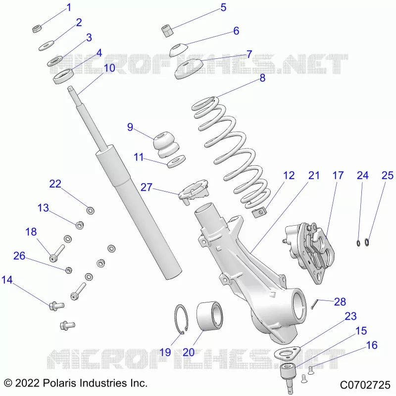 SUSPENSION, PUNTAL DELANTERO