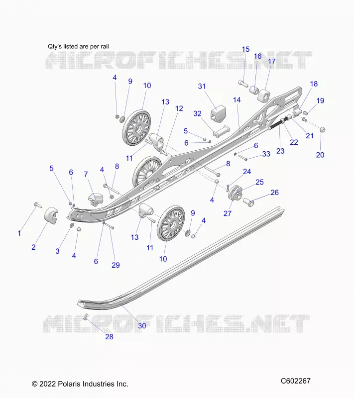 SUSPENSION, RAIL BEAM LH/RH 