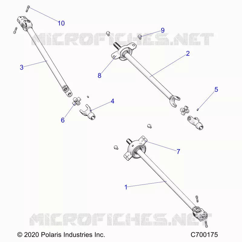 TREN, FRONT, MID, REAR PROP SHAFT