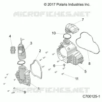 ENGINE, ALTERNADOR  COVER HVAC