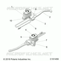 BRAKES, FRONT BRAKE LEVER AND CILINDRO MAESTRO
