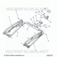 CHASIS, REAR RACK AND HITCH