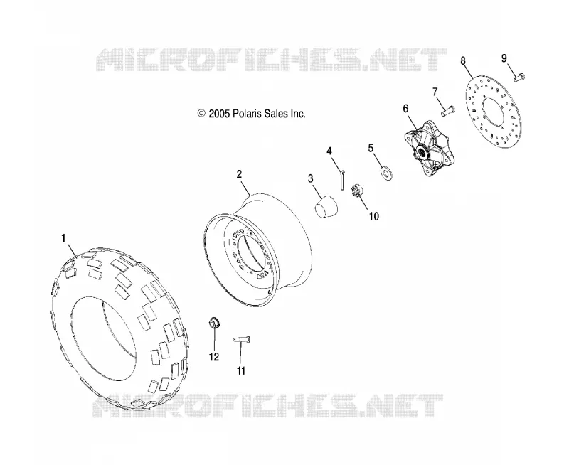RUEDAS, FRONT TIRE AND BRAKE DISC