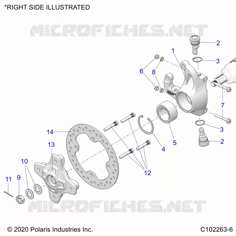 SUSPENSIÃ“N DELANTERA HUB, KNUCKLE AND BRAKE DISC