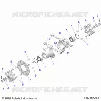 SUSPENSION TRASERA HUBS, CARRIER AND BRAKE DISC