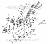 Trasera del brazo oscilante y CHOQUE 6X6 350L W938739 (4924062406037A)