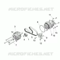 ENGINE, ALTERNADOR AND COMPRESSOR
