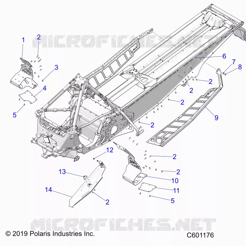 CHASSIS, PROTECCIÃ³N DEL EMBRAGUE, FOOTRESTS, AND RUNNINGBOARDS