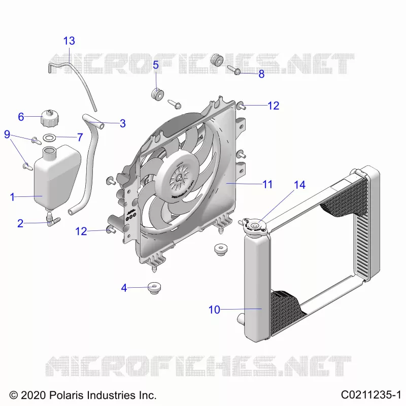 ENGINE, SISTEMA DE REFRIGERACIÃ“N, RADIATOR, FAN & OVERFLOW BOTTLE