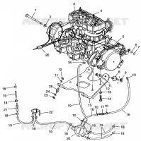 MONTAJE DEL MOTOR 700 RMK 0970966, 700 SKS 0970566  and EUROPEAN 700 SKS E970 (4938573857C003)