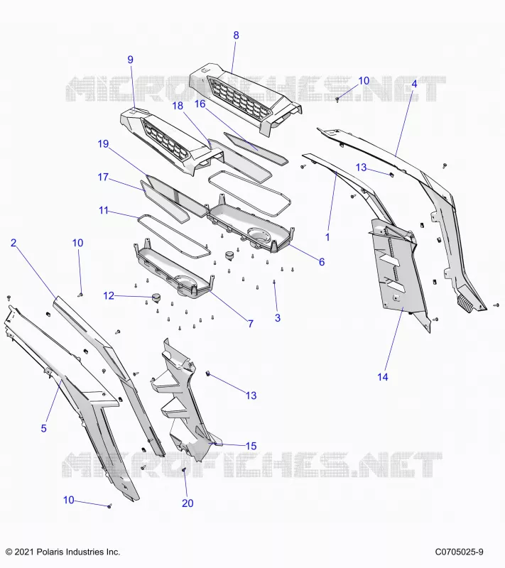 CARROCERÍA POSTERIOR FENDERS AND BEZELS- Z24NEC99AM/BM (C0705025-9)