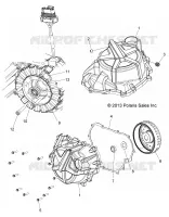 MOTOR, STATOR COVER AND VOLANTE