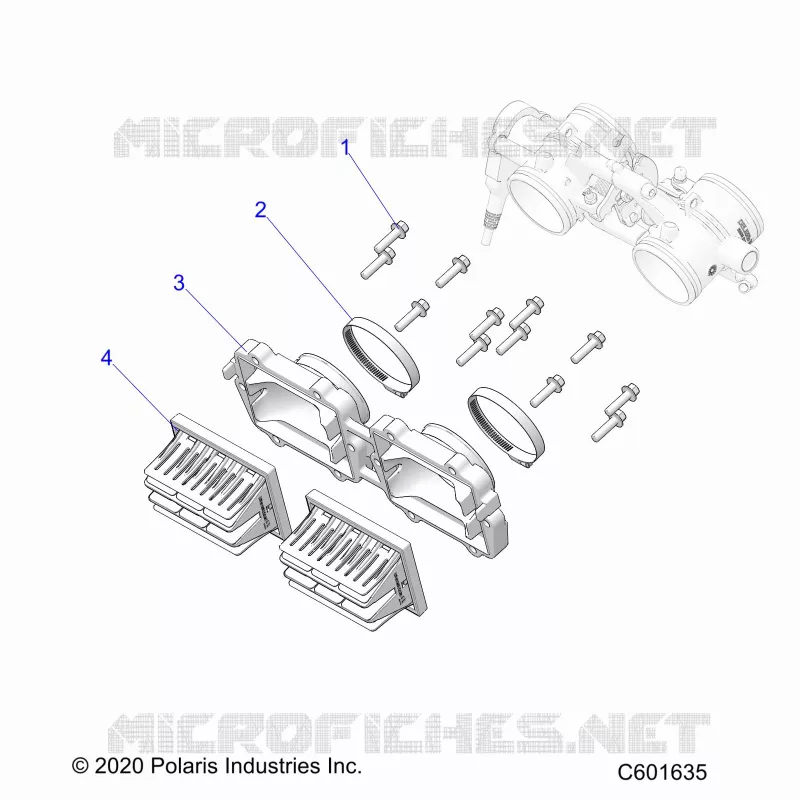 ENGINE, REED VALVE AND CUERPO DE MARIPOSA ADAPTOR