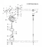 ENGINE, CARBURADOR AND CHOKE CABLE