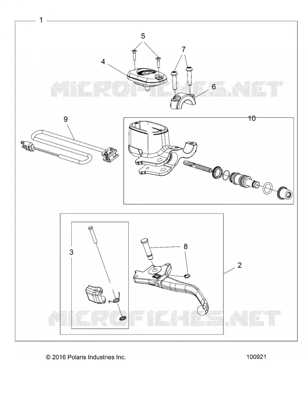BRAKES, FRONT BRAKE LEVER AND CILINDRO MAESTRO