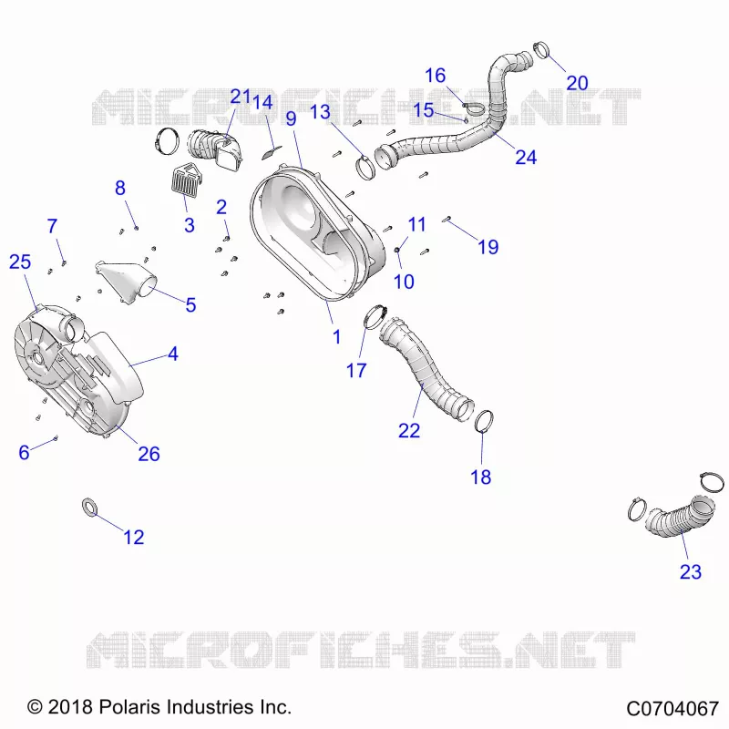TREN, CLUTCH COVER AND DUCTING