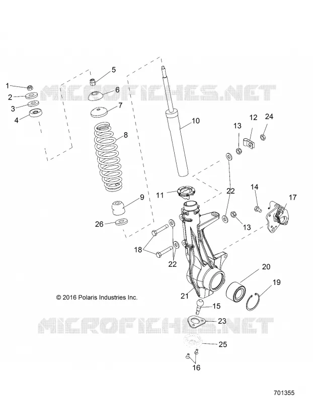 SUSPENSION, PUNTAL DELANTERO