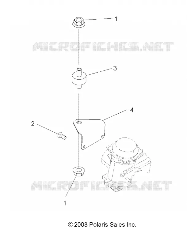 MOTOR, CARBURADOR BRACKET