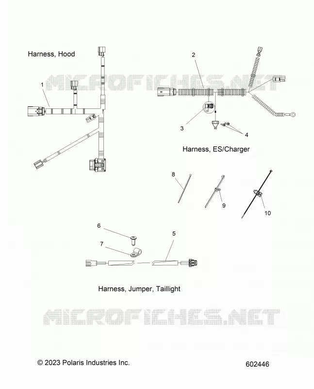 ELECTRICA, HARNESS, HOOD, E.S. START, TAILLIGHT