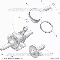 ENGINE, CIGUEÑAL, PISTON AND BALANCE SHAFT