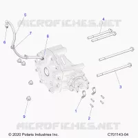 TREN, GEARCASE, REAR, MOUNTING