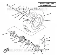 RUEDA DELANTERA AND  BRAKE ASSEMBLY. (4911701170030A)