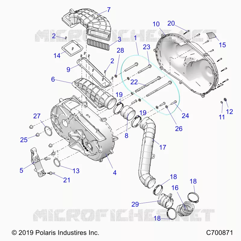 TREN, CLUTCH COVER AND DUCTING