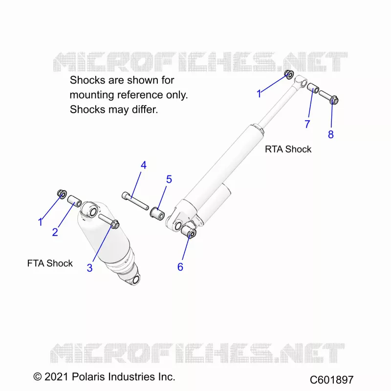 SUSPENSION, MONTAJE DE DESCARGA, REAR SUSP.