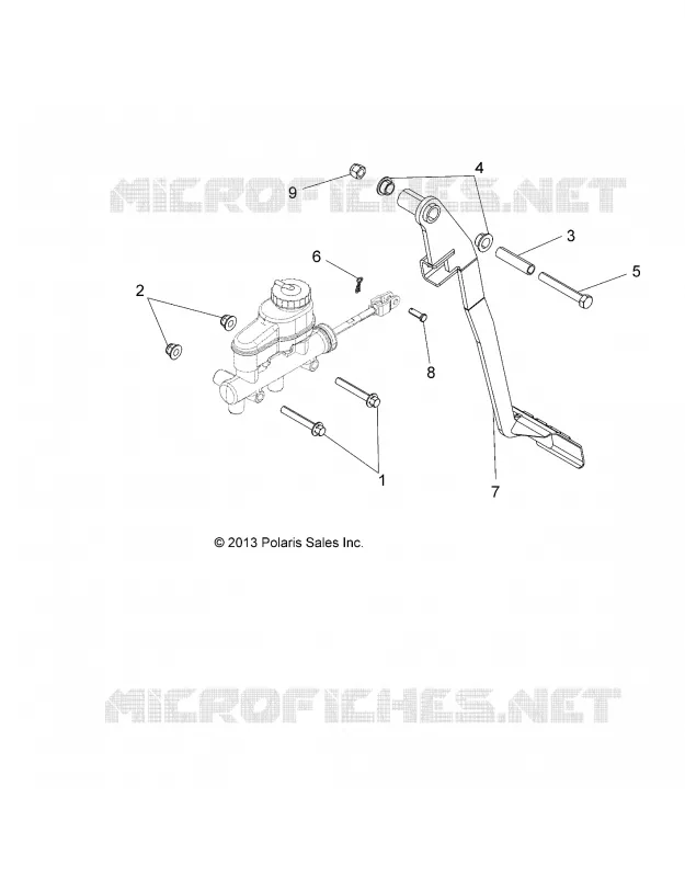 BRAKES, PEDAL AND MASTER CILINDRO MOUNTING