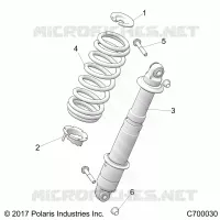 SUSPENSION, REAR MONTAJE DE DESCARGA