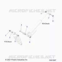 SUSPENSION, MONTAJE DE DESCARGA, REAR SUSP.