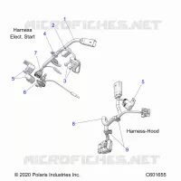 ELECTRICA, WIRE HARNESS, HOOD, ELEC. START