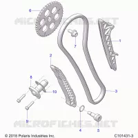 LA CADENA DE LEVAS AND TENSIONER