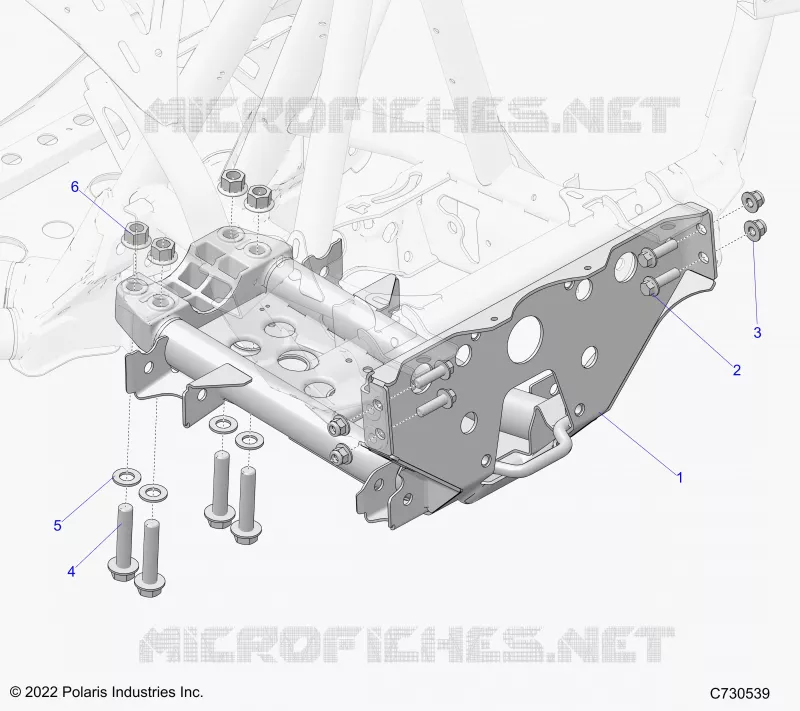 CHASIS, MOUNTING, FRONT GEARCASE