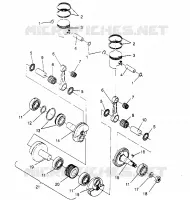 PISTÓN Y CIGÜEÑAL  500 EFI 0952774, EFI SKS 0952574,   EFI SKS PT 09529 (4929052905C013)