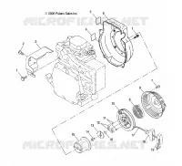 ENGINE, ARRANQUE DE RETROCESO AND BLOWER HOUSING
