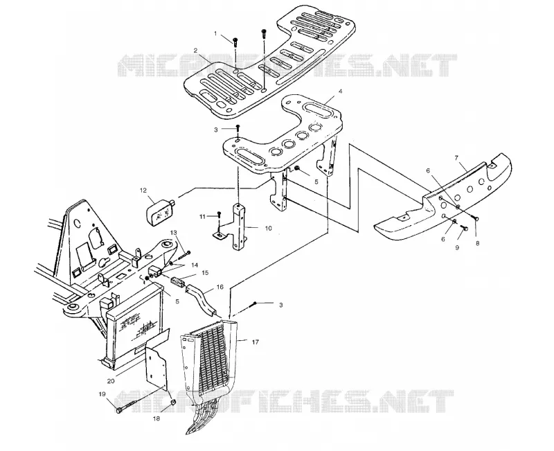 FRONT RACK AND PARACHOQUES DELANTERA